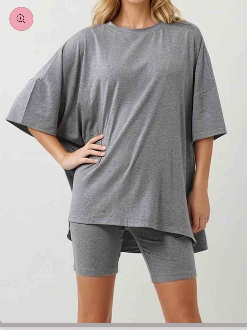 Daydream Stretch Set - Gray Women's Lounge Top & Shorts